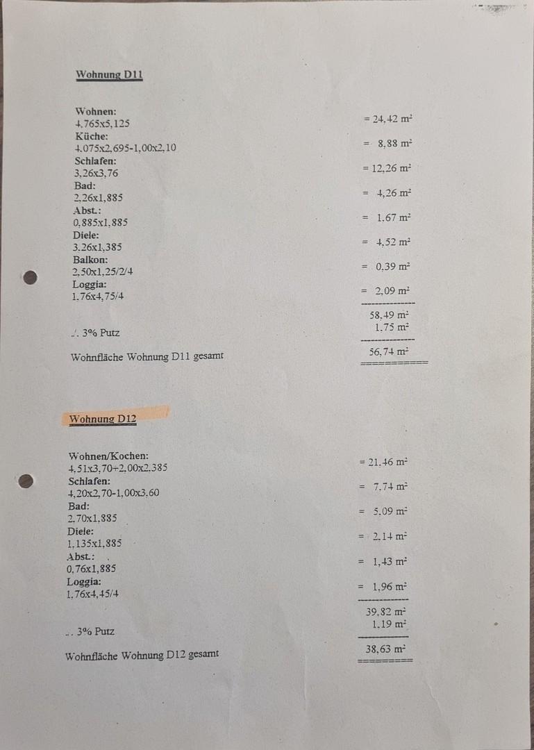 Flächenberechnung