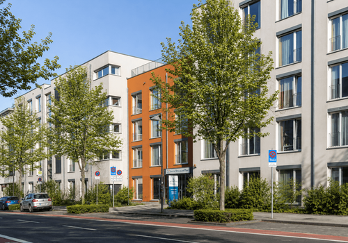 Blick auf das Gebäude