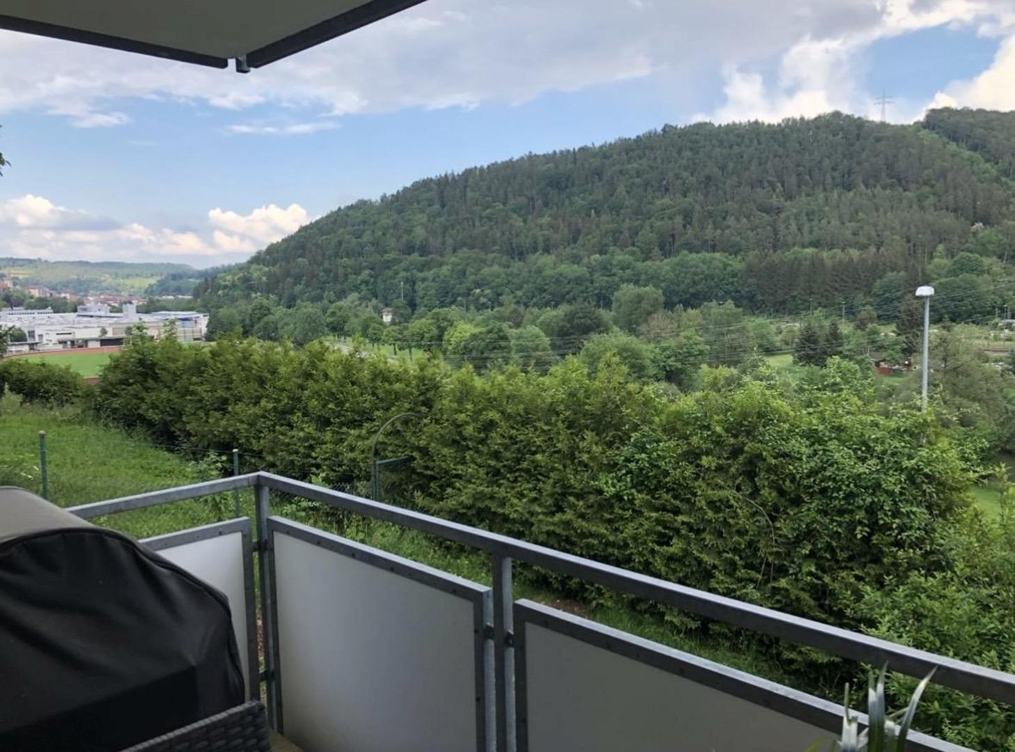 Blick vom Balkon