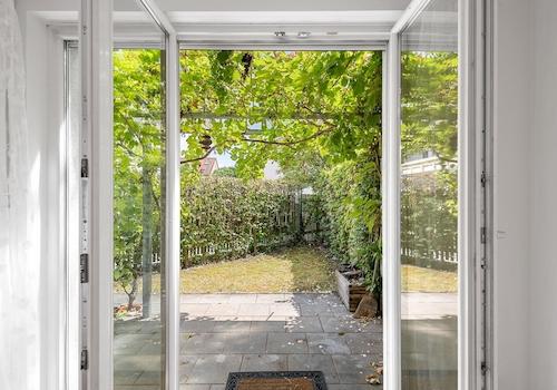 Blick auf Garten