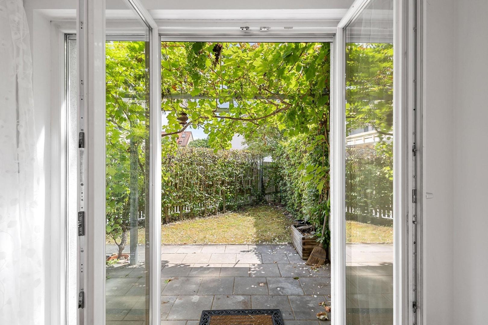 Blick auf Garten