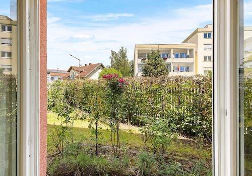 Blick auf Garten
