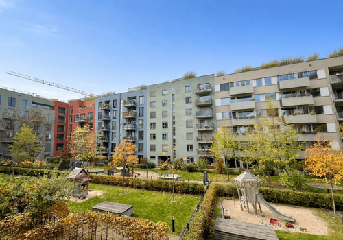 Ausblick Balkon Innenhof