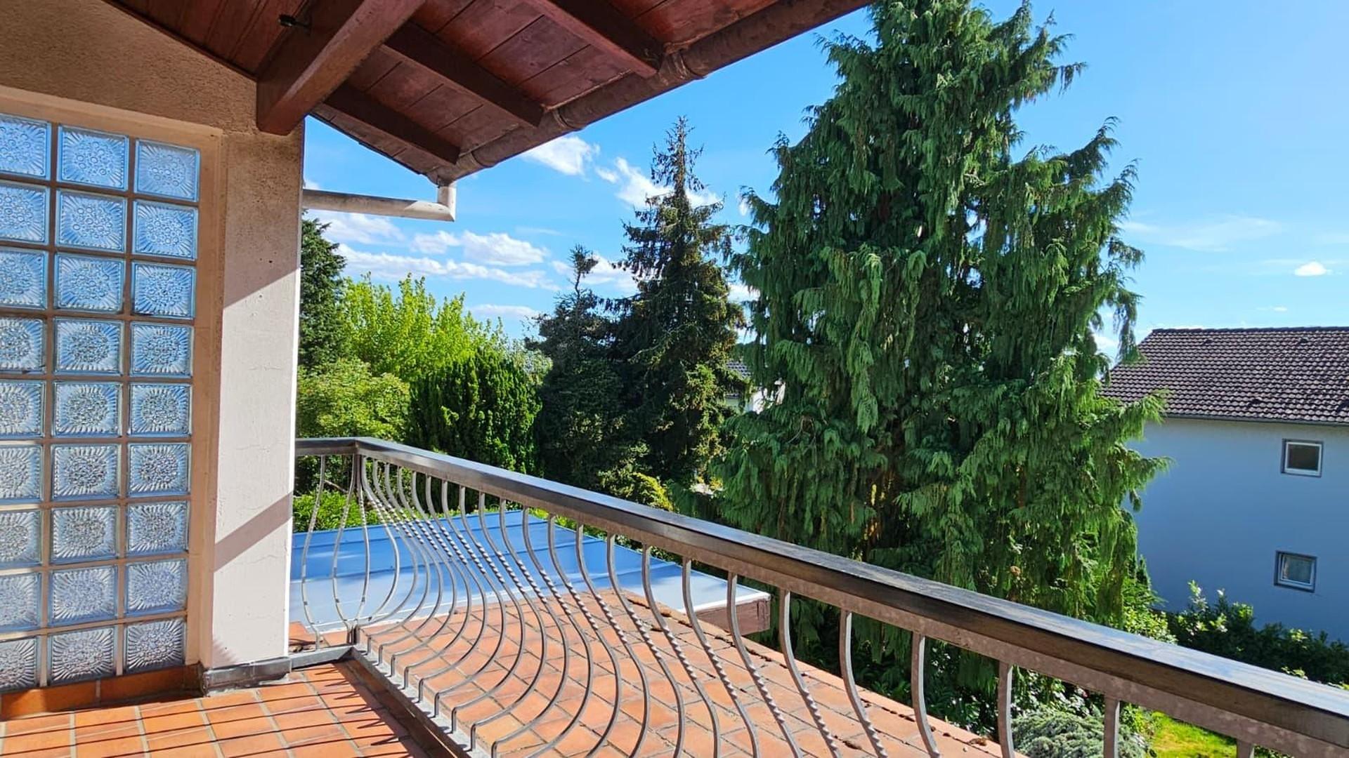 Blick vom Balkon