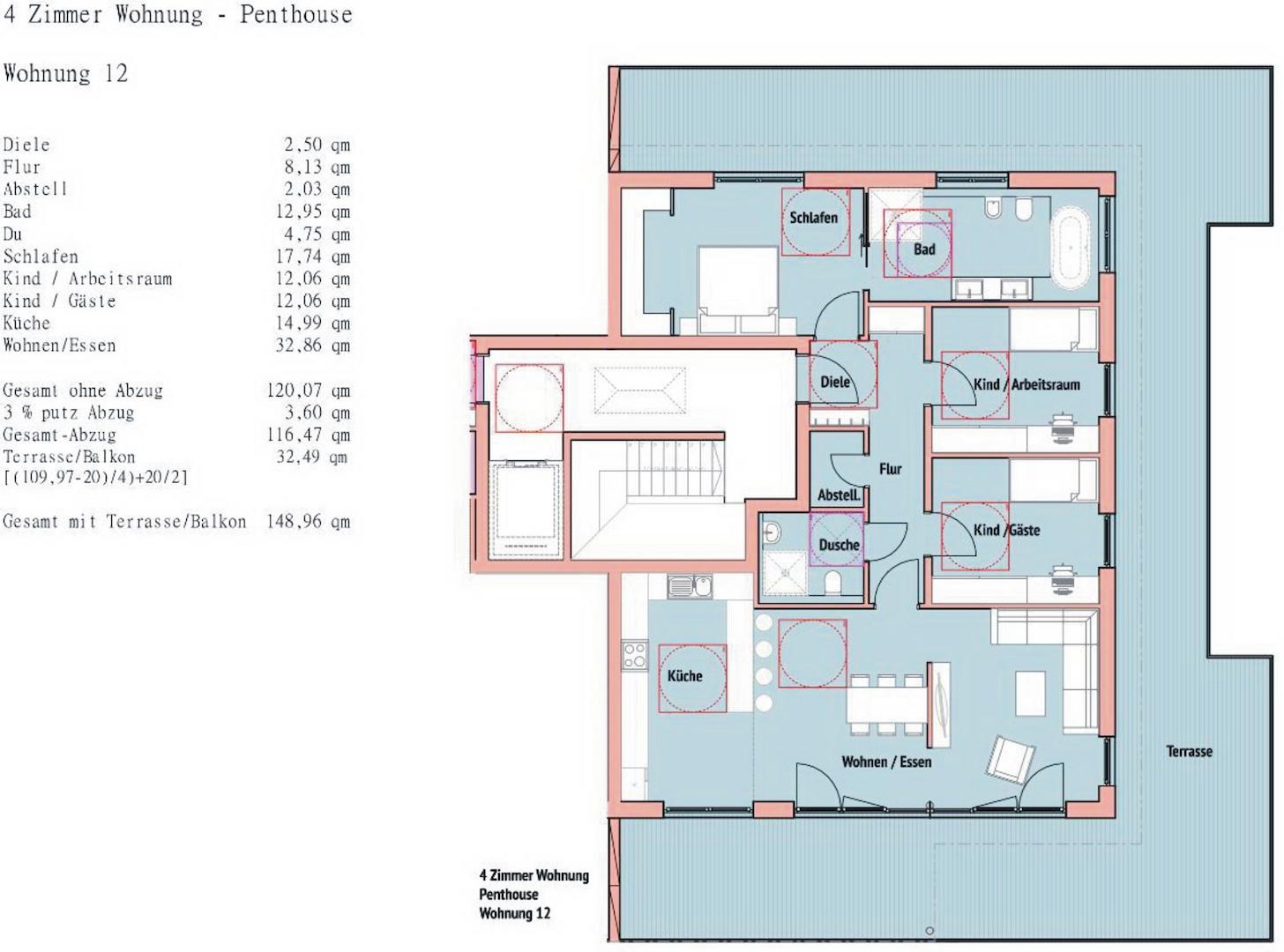 Grundriss - Penthouse
