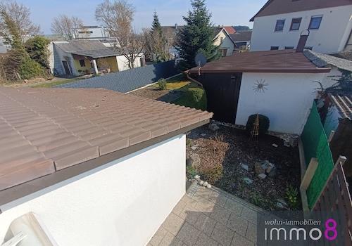 Blick von oben in den eigenen Garten