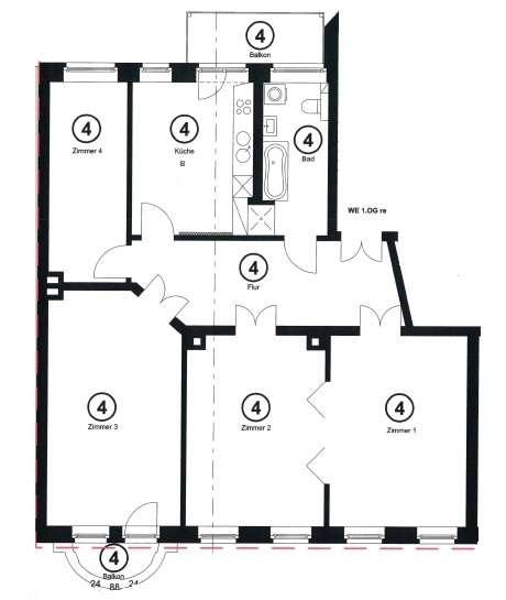 Grundriss WE4