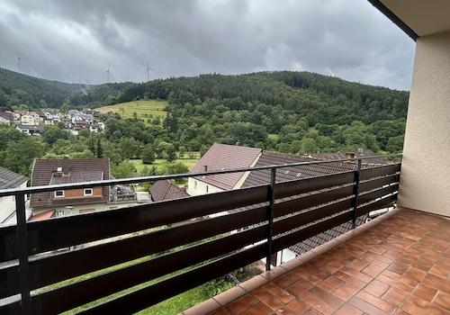Ausblick Balkon Wohnzimmer
