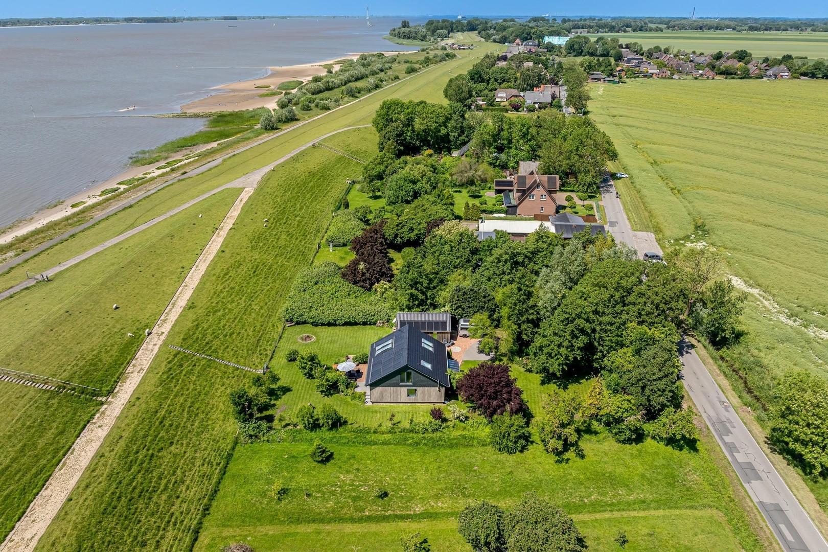 Luftbild: Elbe, Strand