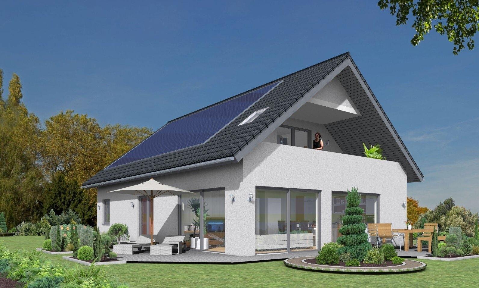 Großburgwedel BUNGALOW mit Raum für Büro oder Pflegekraft im DG mit integrierter LOGGIA 3D-Homesweethome