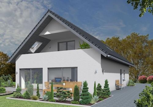 Großburgwedel BUNGALOW mit Raum für Büro oder Pflegekraft im DG mit integrierter LOGGIA 3D-Welcome