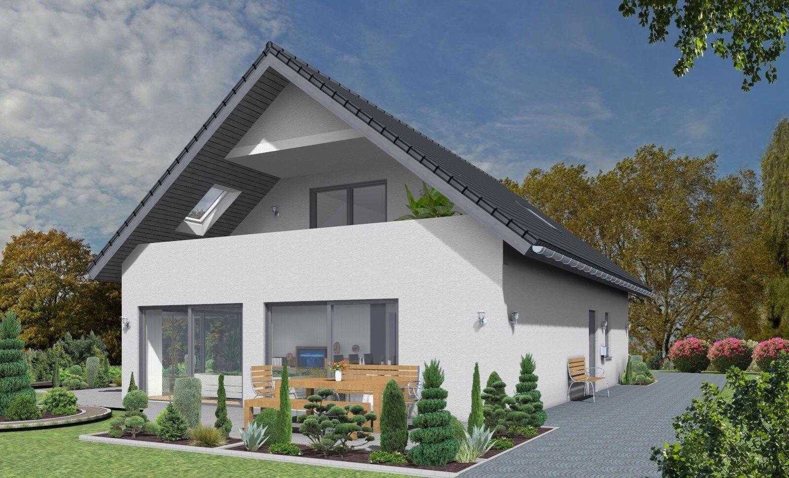 Großburgwedel BUNGALOW mit Raum für Büro oder Pflegekraft im DG mit integrierter LOGGIA 3D-Welcome