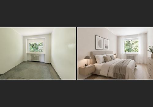 Schlafzimmer 2 Vorher- Nachher