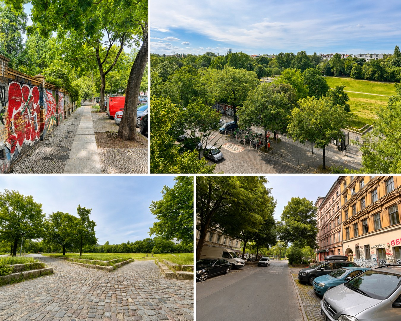 Weitblick über Park