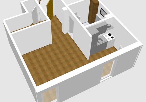 Grundriss 3D von Nordost