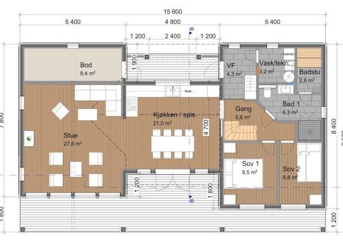 Grundriss Skogstjerne EG