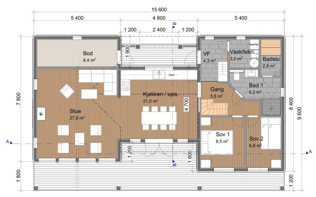 Grundriss Skogstjerne EG