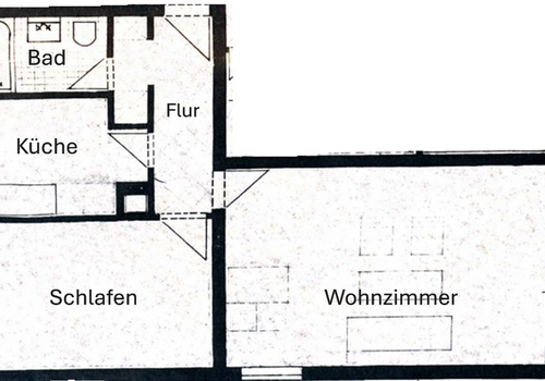 Zeichnung 2 Zi. Wg.