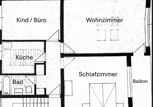 Zeichnung 3 Zi. Wg.