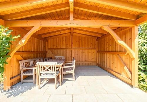 Garten.- Partyhütte  - (KI generiert)