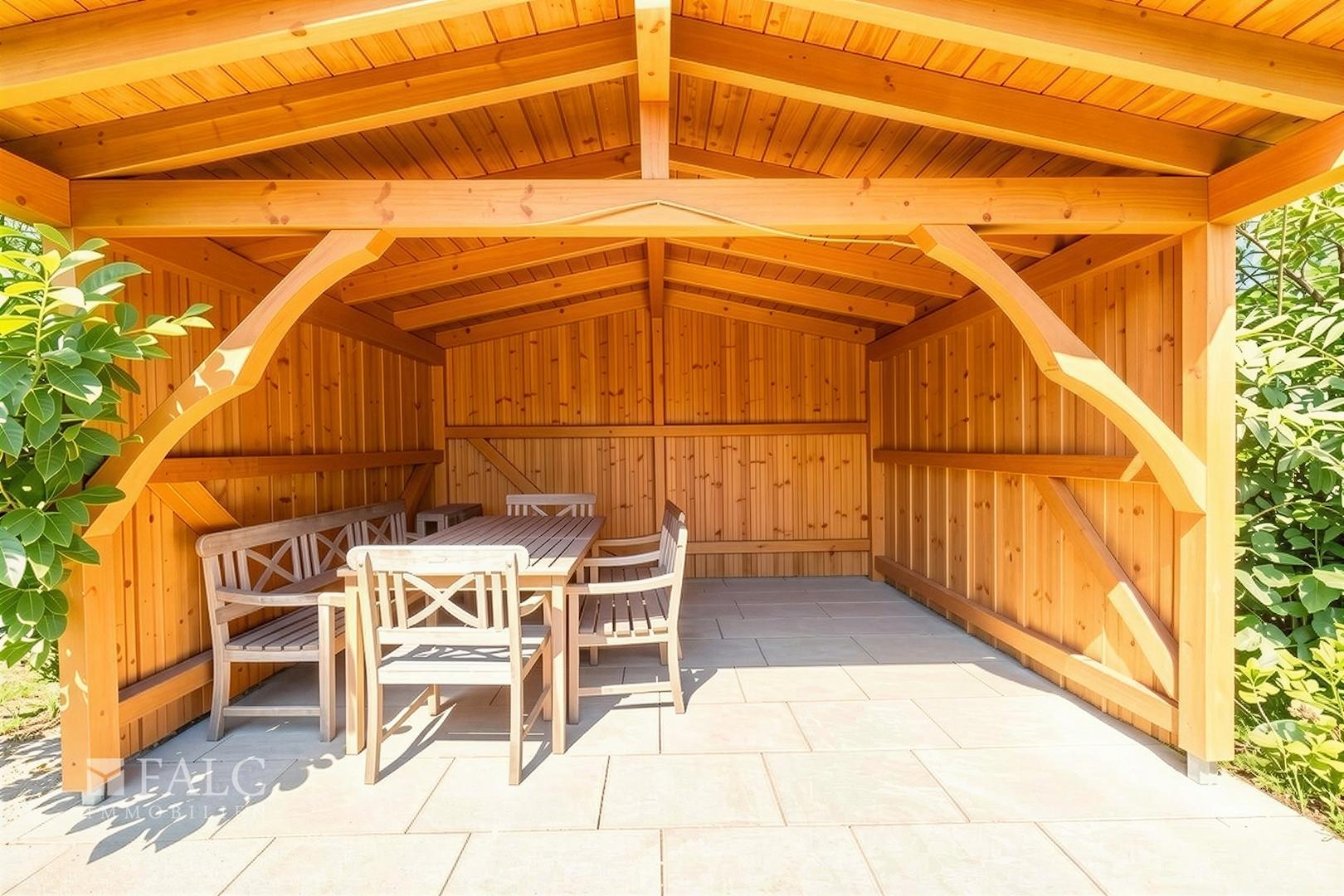 Garten.- Partyhütte  - (KI generiert)