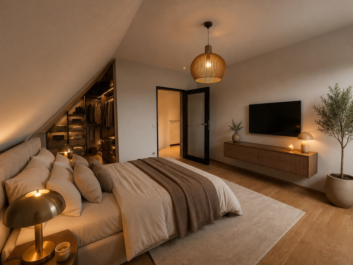 Schlafzimmer 1 KI eingerichet