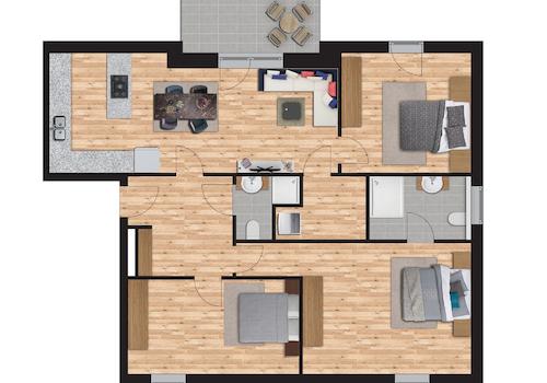 Grundriss Wohnung 7
