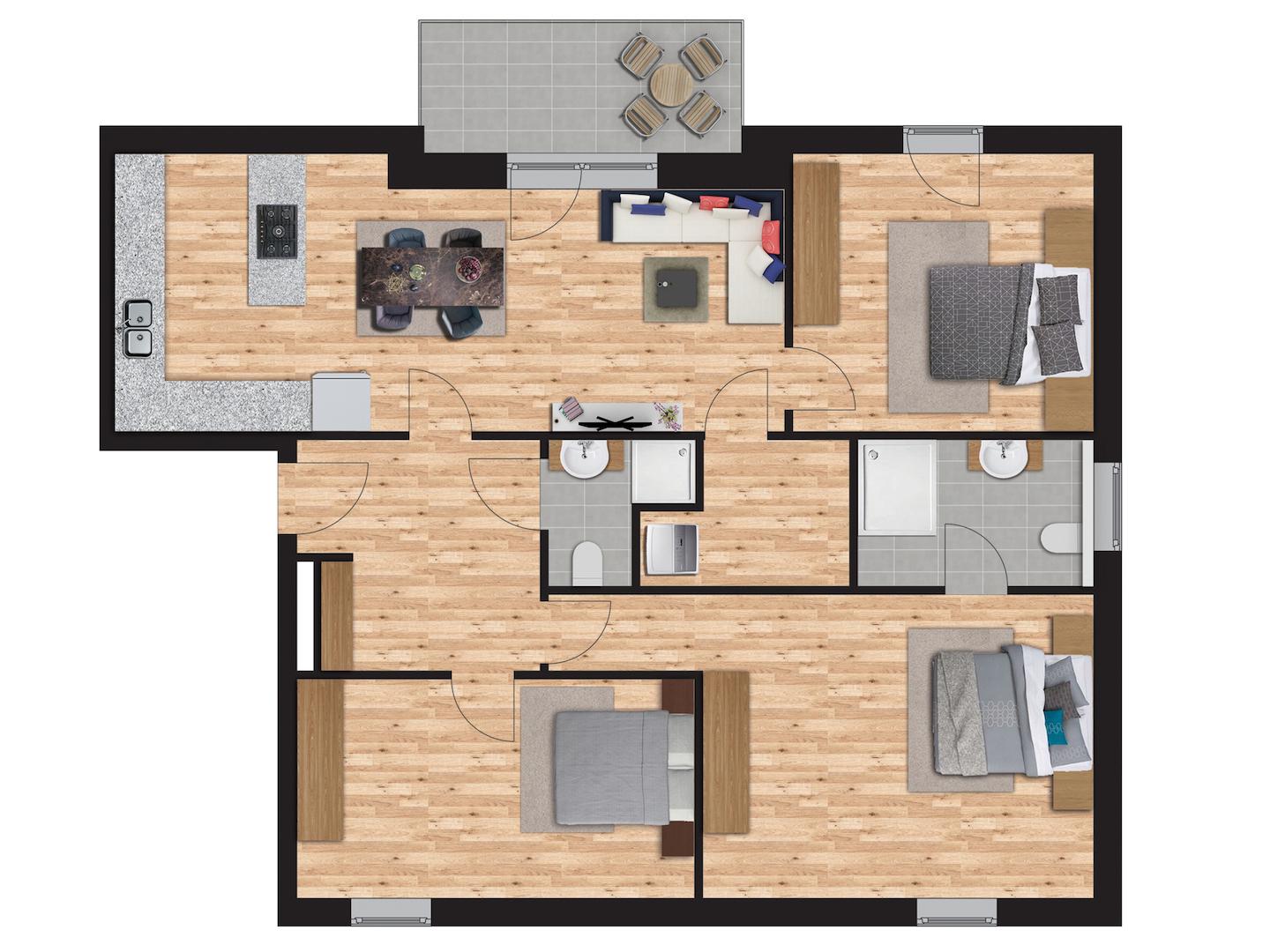 Grundriss Wohnung 7