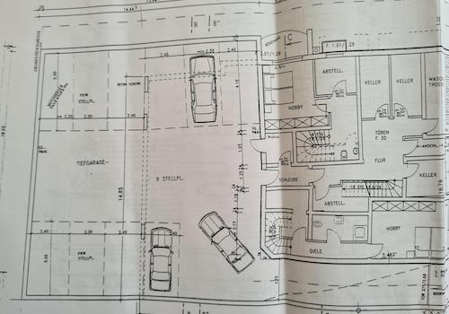 Grundriss Keller u. Tiefgarage