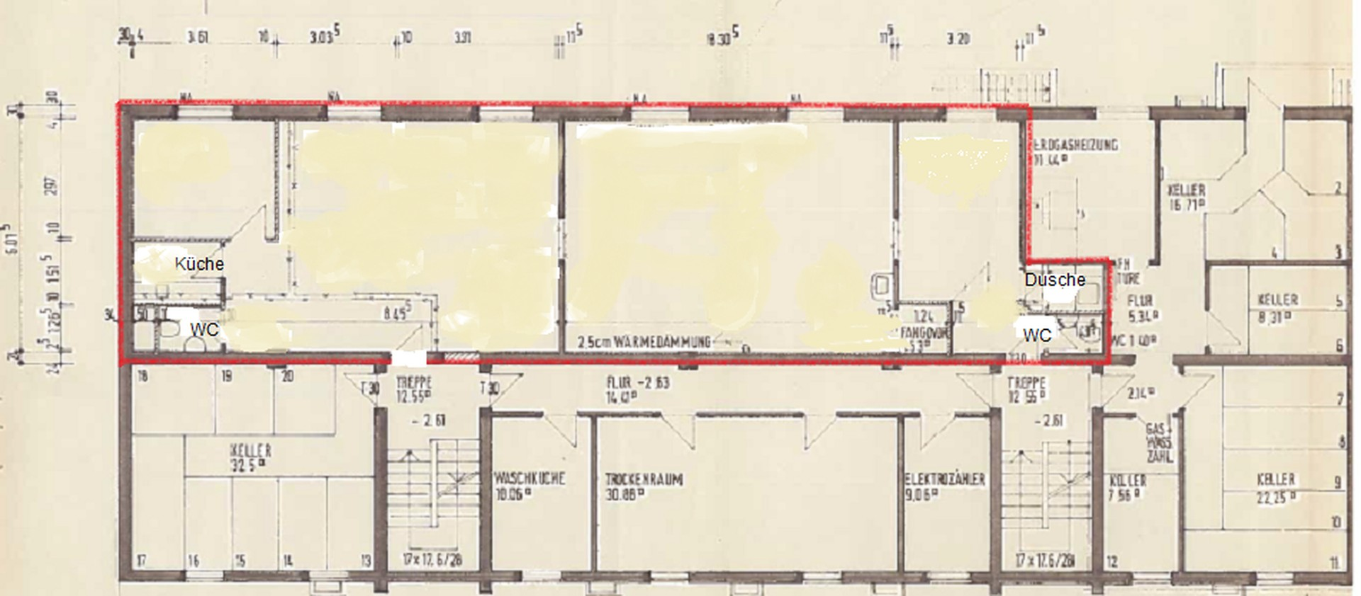 Grundriss, 2 Zugänge