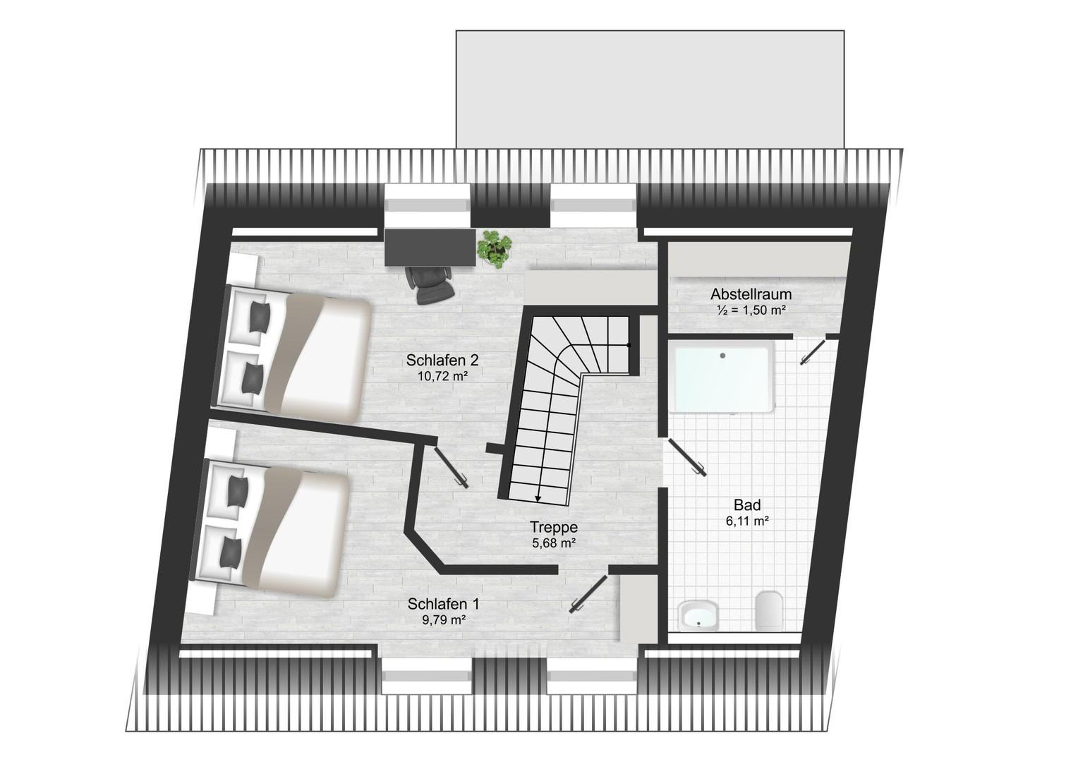 Plan-Zustand: Dachgeschoss