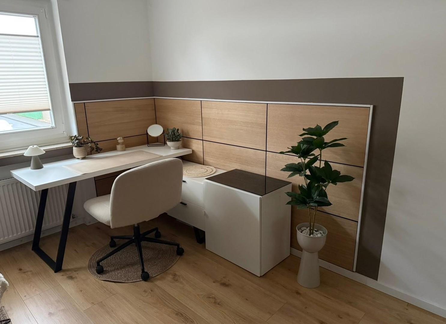 Arbeitsplatz im Schafzimmer
