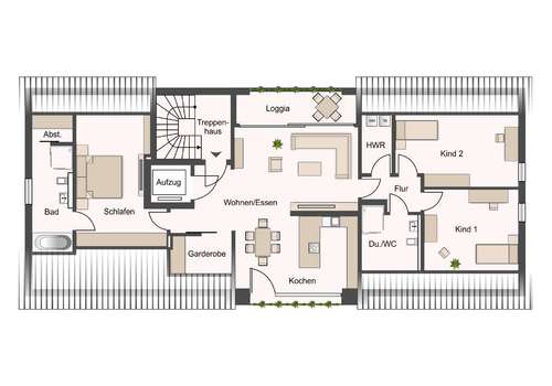 Grundriss Penthouse