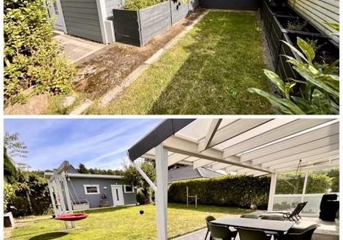 Terrasse / Hochbeete