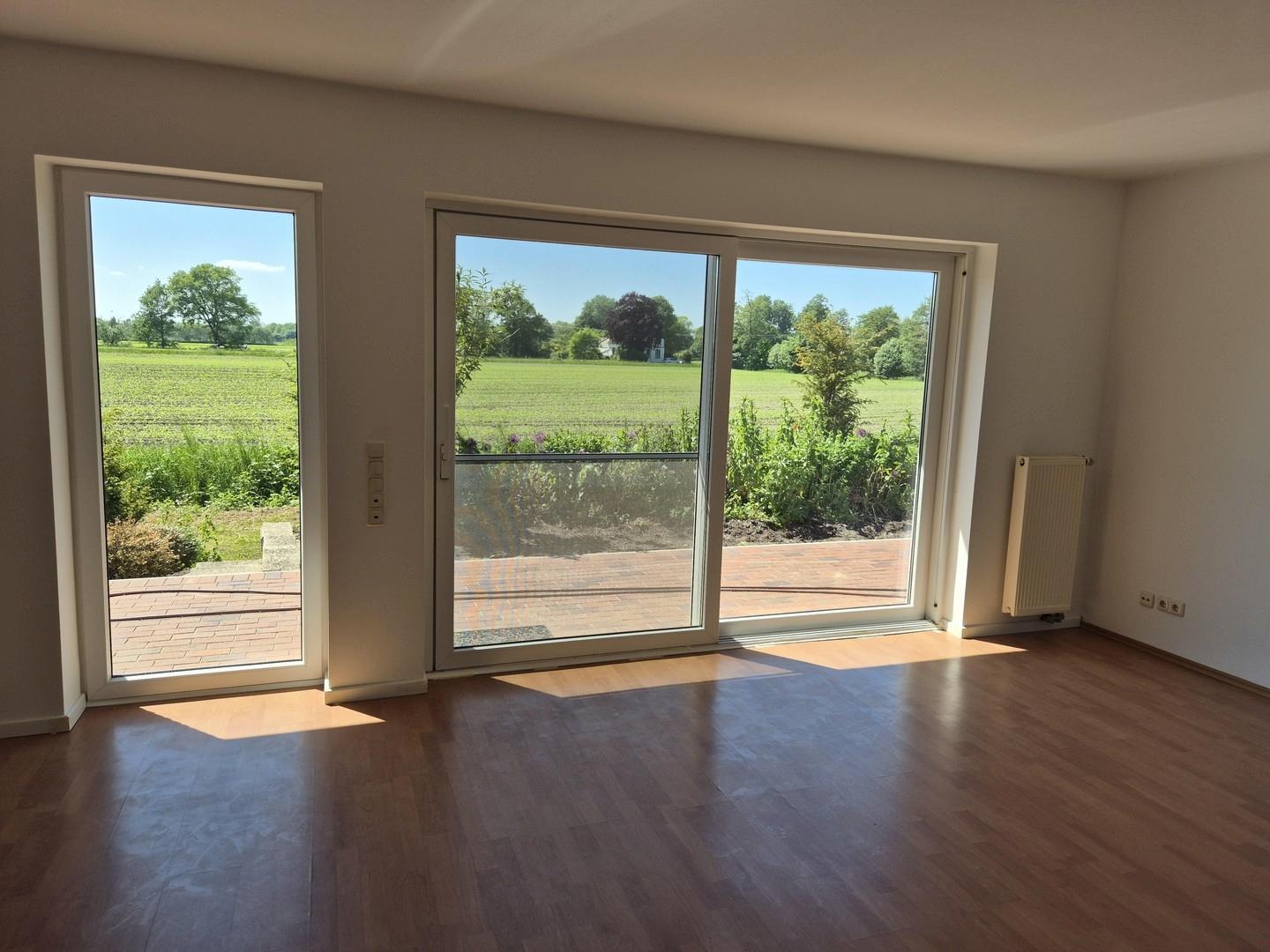 Blick aus dem Wohnzimmer