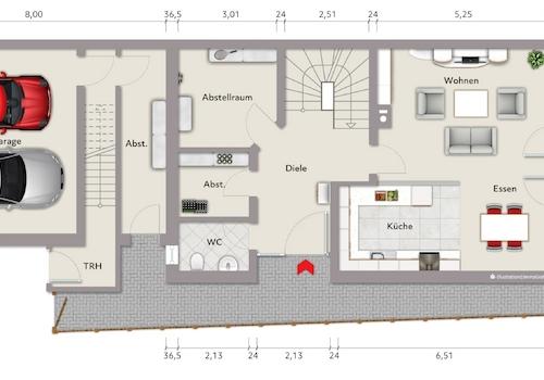 Grundriss EG - Vorder- und Hinterhaus