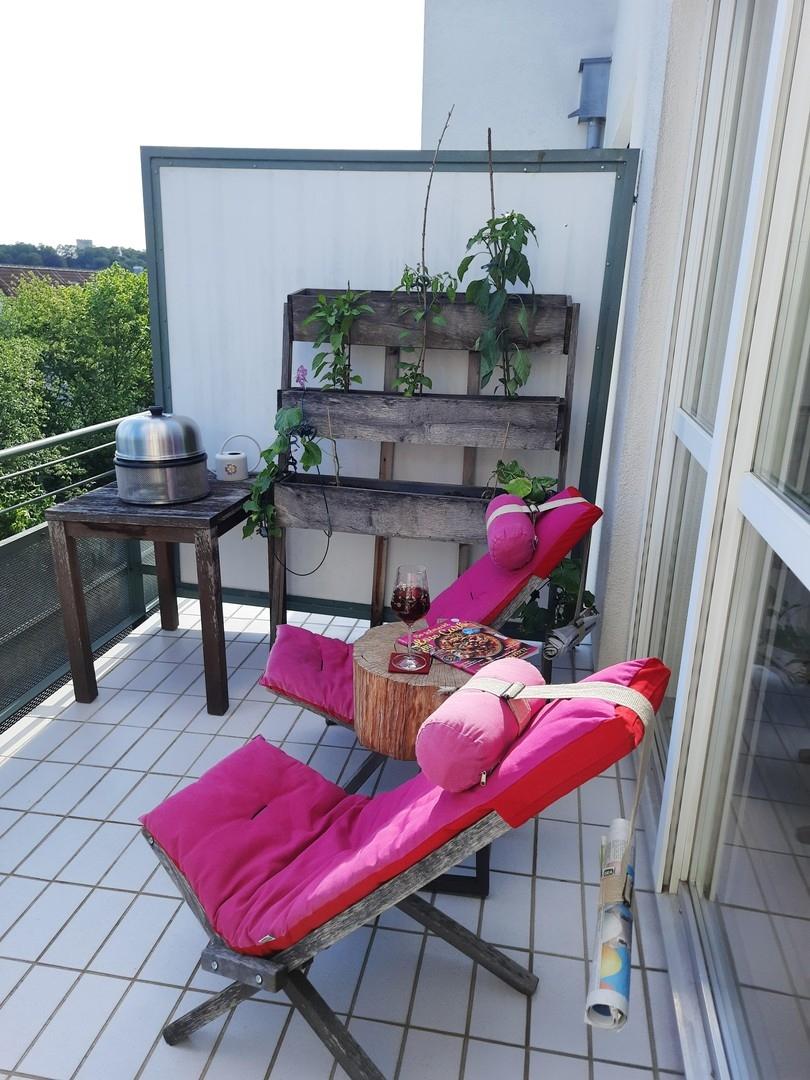 Auf dem Südbalkon