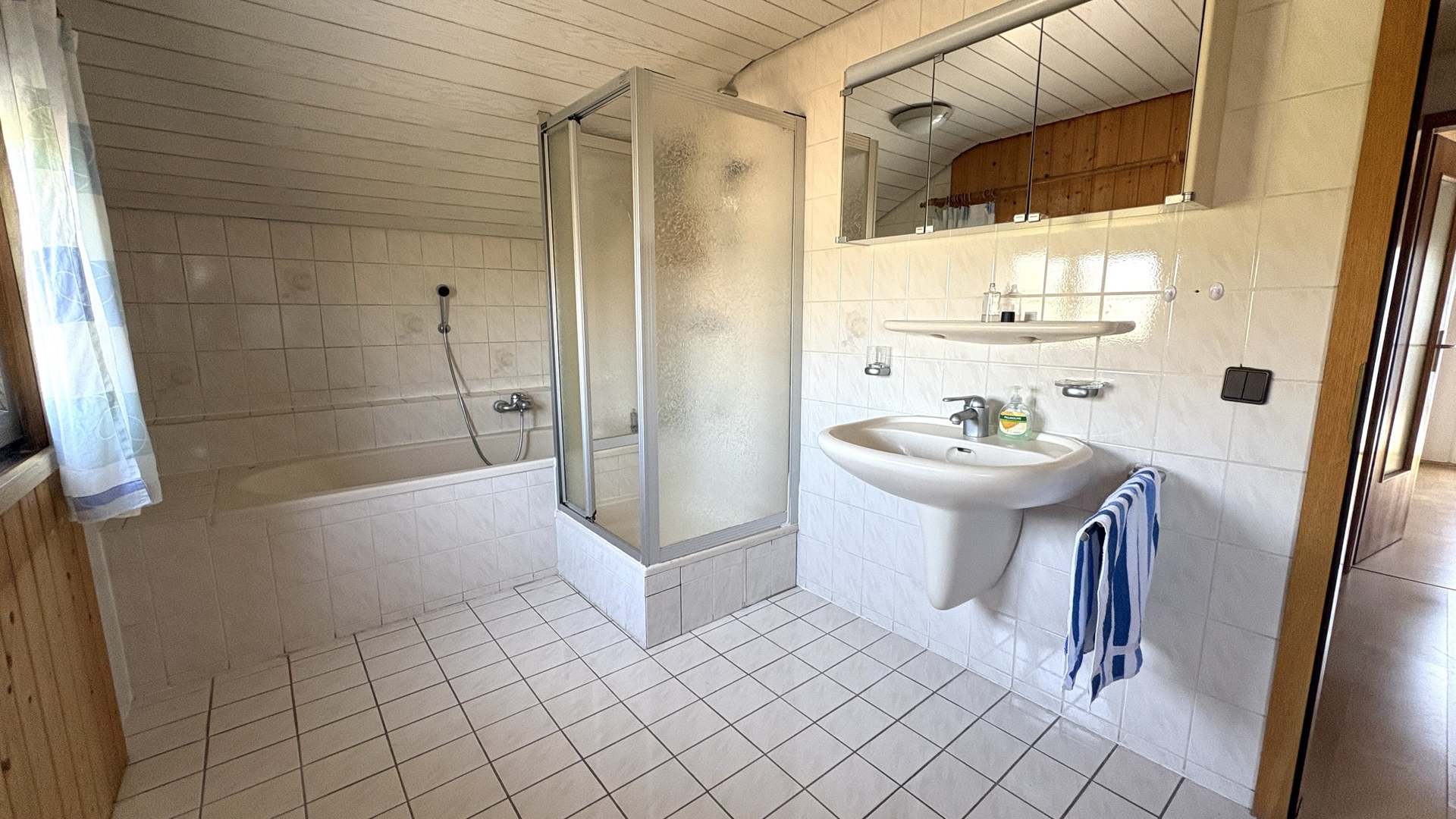 ....mit Dusche und Wanne
