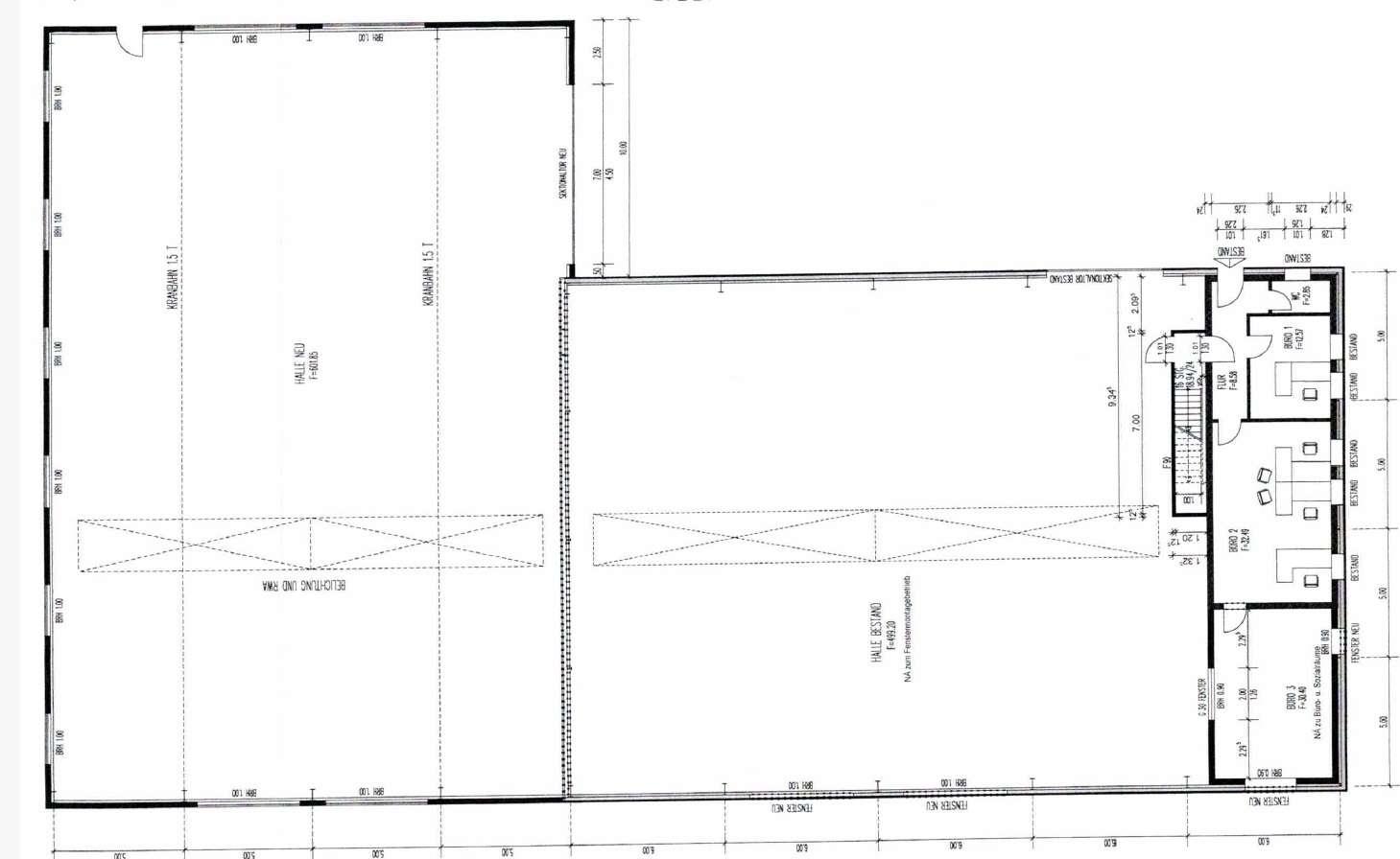 Grundriss Gewerbehalle