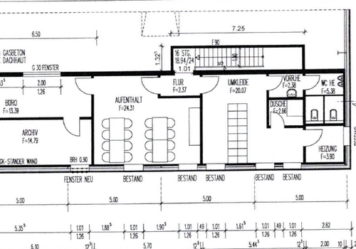 Grundriss Gewerbehalle OG