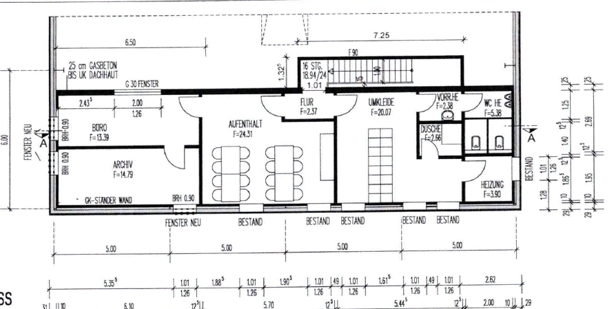 Grundriss Gewerbehalle OG