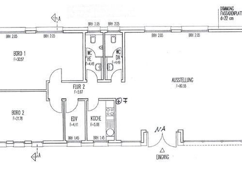 Grundriss Büro u. Ausstellung