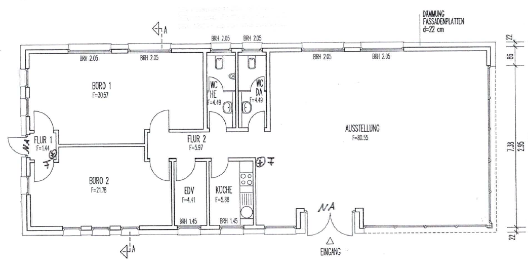 Grundriss Büro u. Ausstellung