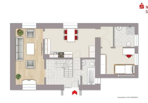 Grundriss Haus 25b Erdgeschoss