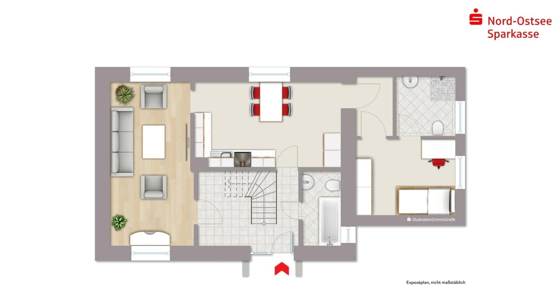 Grundriss Haus 25b Erdgeschoss