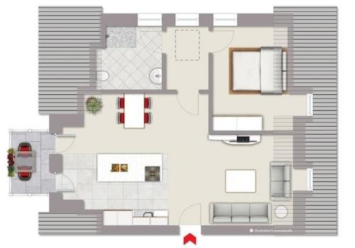 Grundriss Wohnung 4 Dachgeschoss