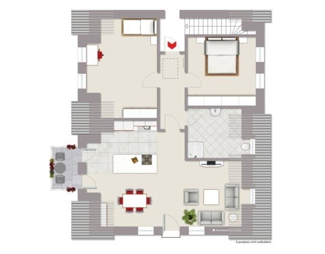 Grundriss Wohnung 5 Dachgeschoss
