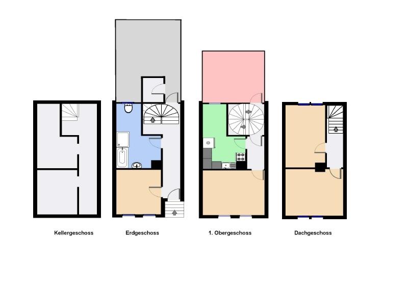 Grundriss alle Geschosse