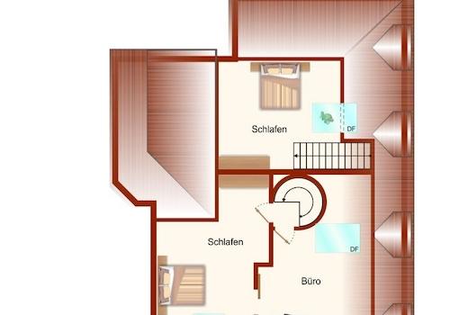 Grundriss Spitzboden re. / Anbau