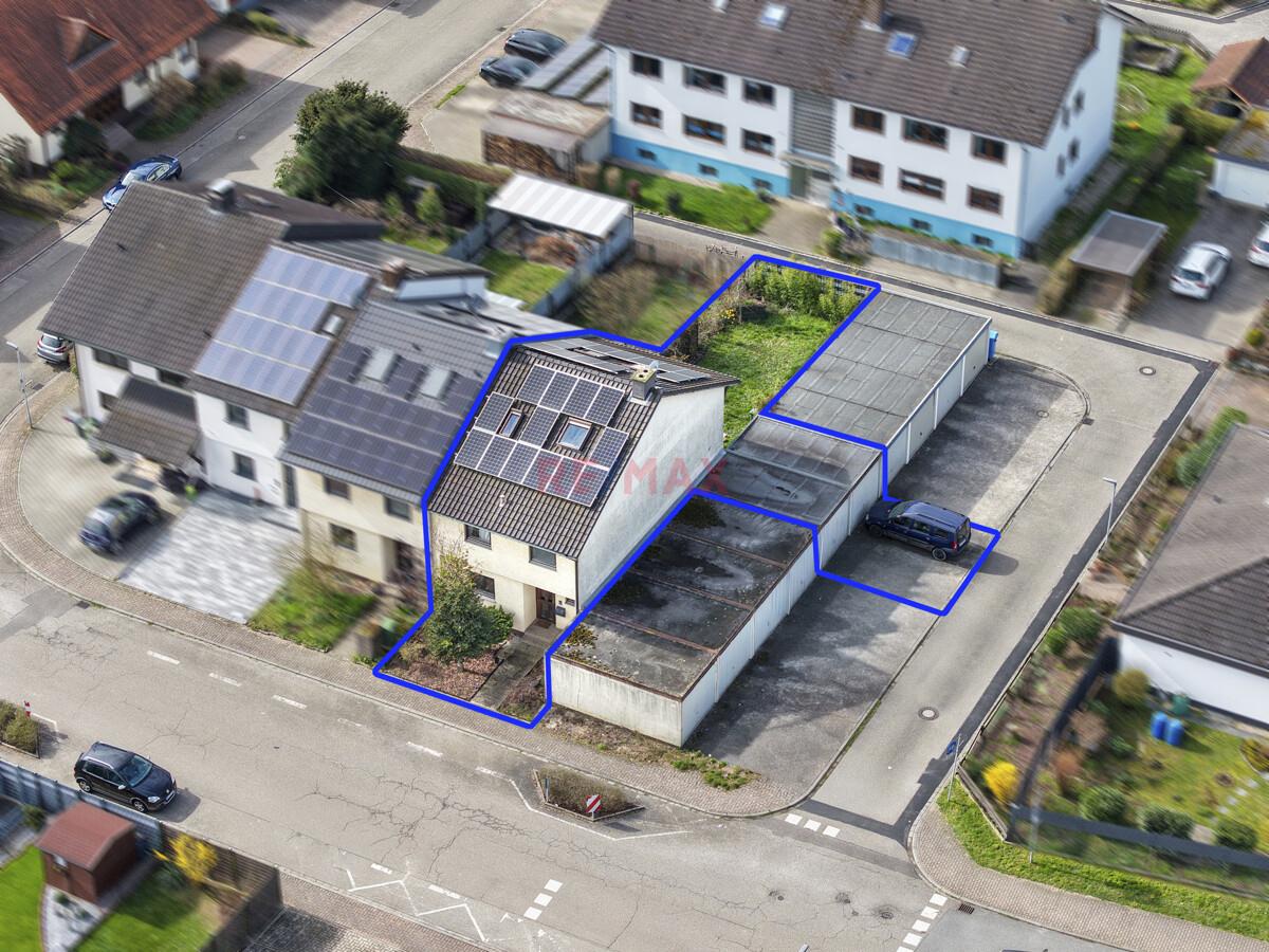 Ansicht Hausront Vogelperspektive